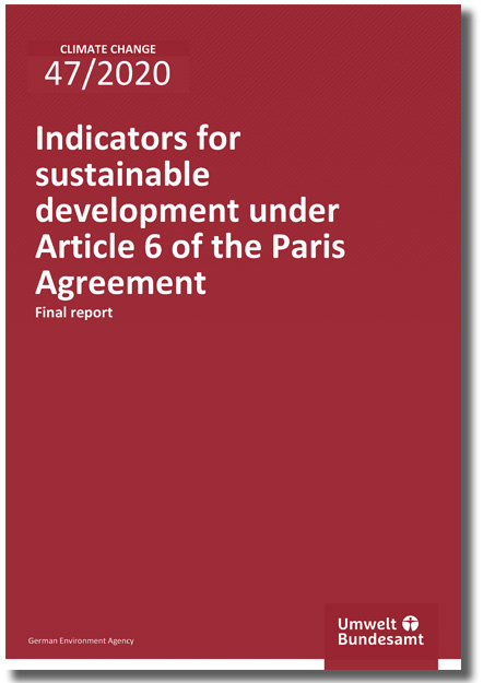 Indicators for sustainable development under Article 6 of the Paris Agreement